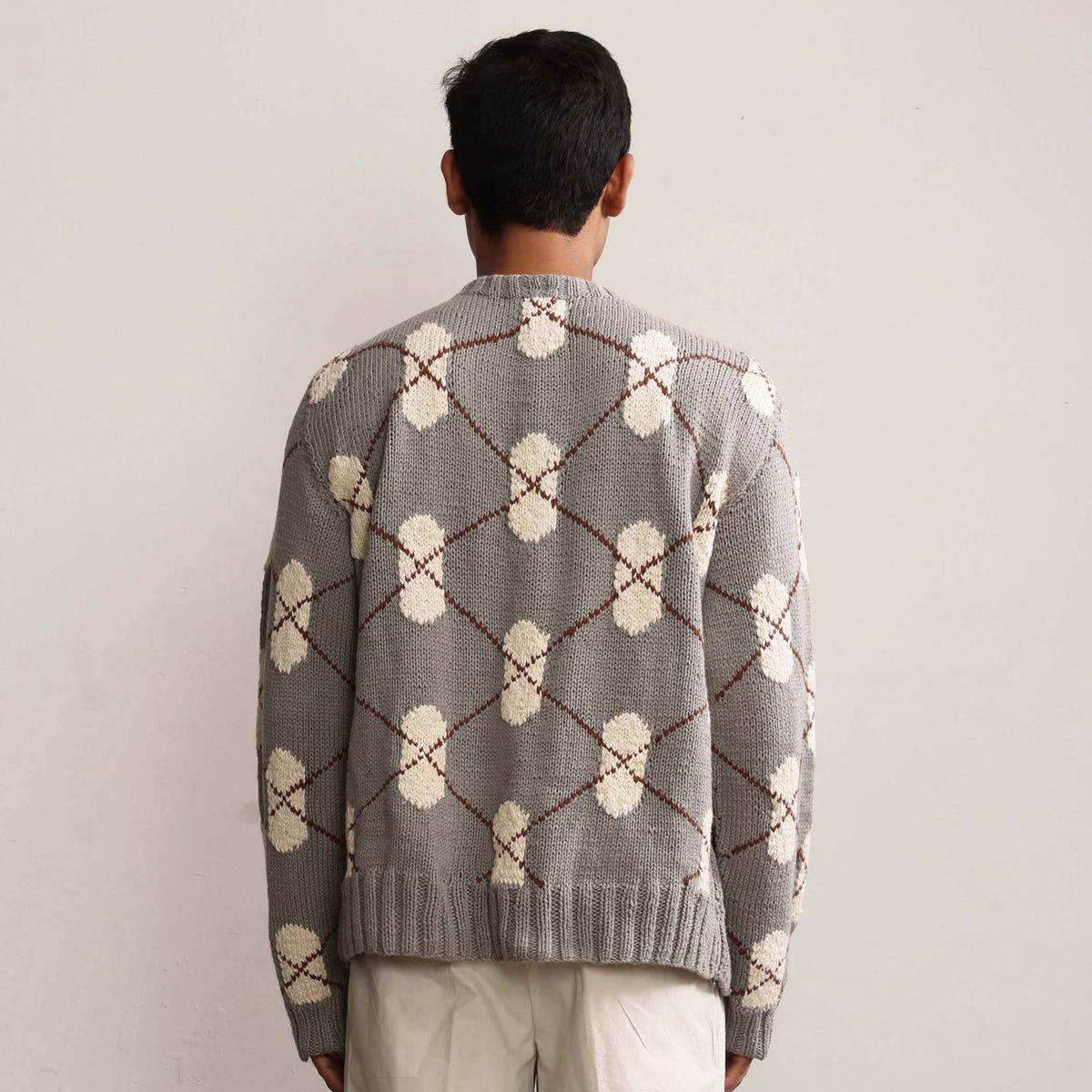 DNA Argyle Hand-Knitted Sweater - image 3