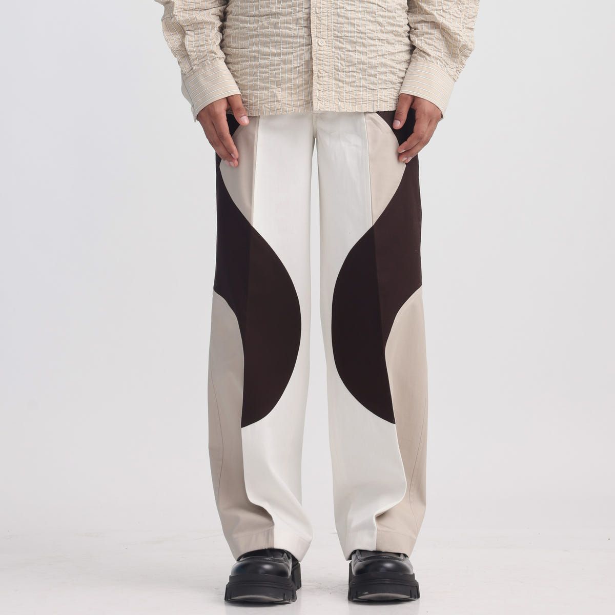Border Panelled Trousers-BE - image 1