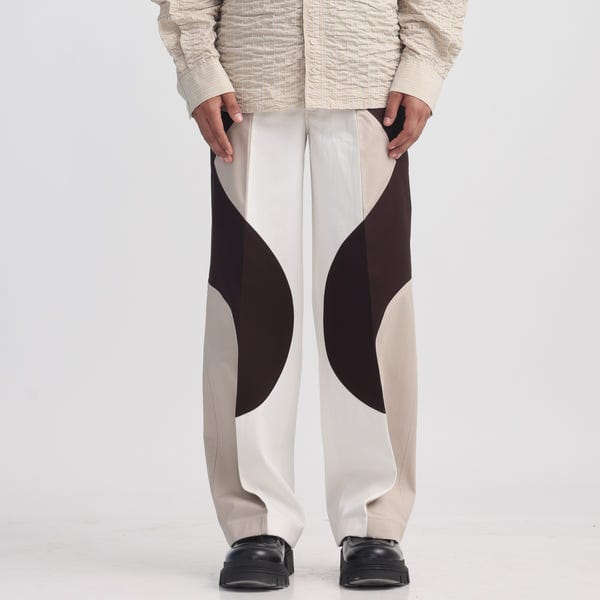 MARGN — Border Panelled Trousers-BE