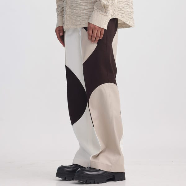 MARGN — Border Panelled Trousers-BE