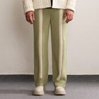Fibula Striped Hand-knitted Trousers- Pista Green view 1