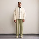 Fibula Striped Hand-knitted Trousers- Pista Green view 4