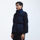 Pericardium Handknit Puffer Gilet- Navy Blue view 2