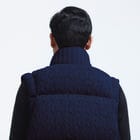 Pericardium Handknit Puffer Gilet- Navy Blue view 4