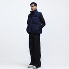 Pericardium Handknit Puffer Gilet- Navy Blue view 5