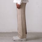 Fibula Striped Hand-knitted Trousers- Beige view 3