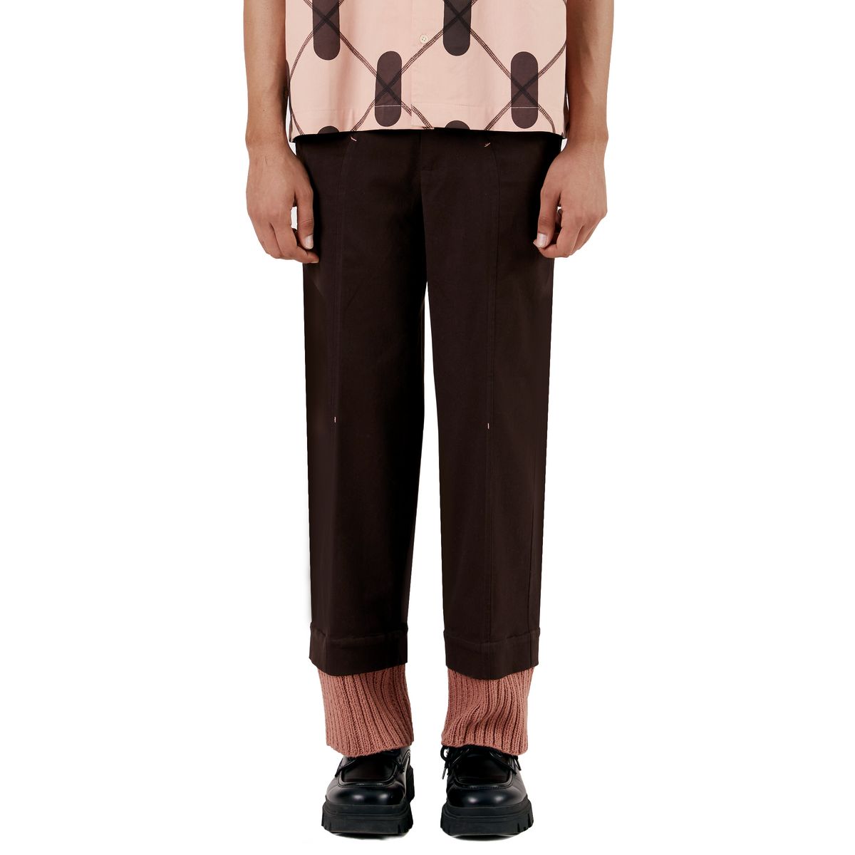Regiment Knit Layered Pants - DB - image 1