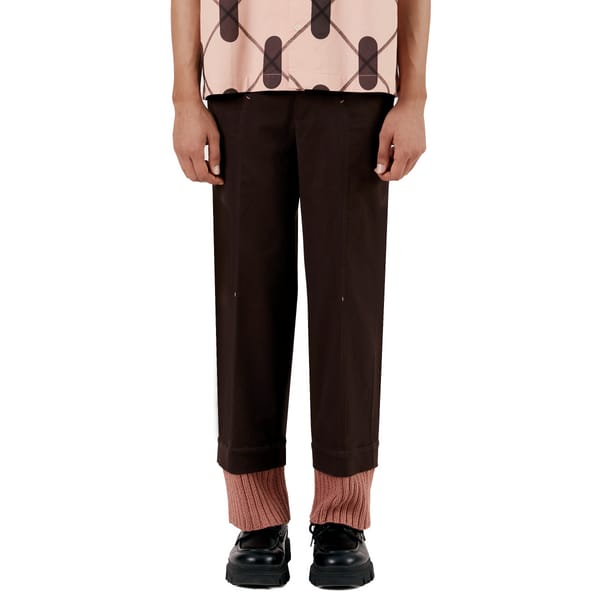 MARGN — Regiment Knit Layered Pants - DB