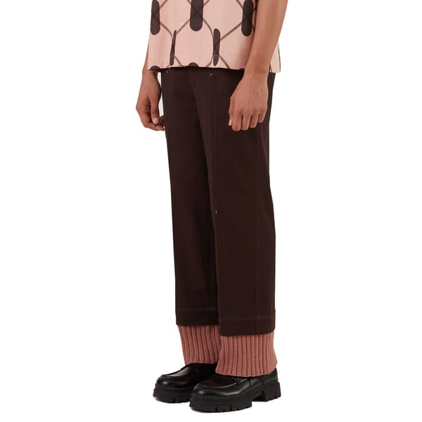 MARGN — Regiment Knit Layered Pants - DB