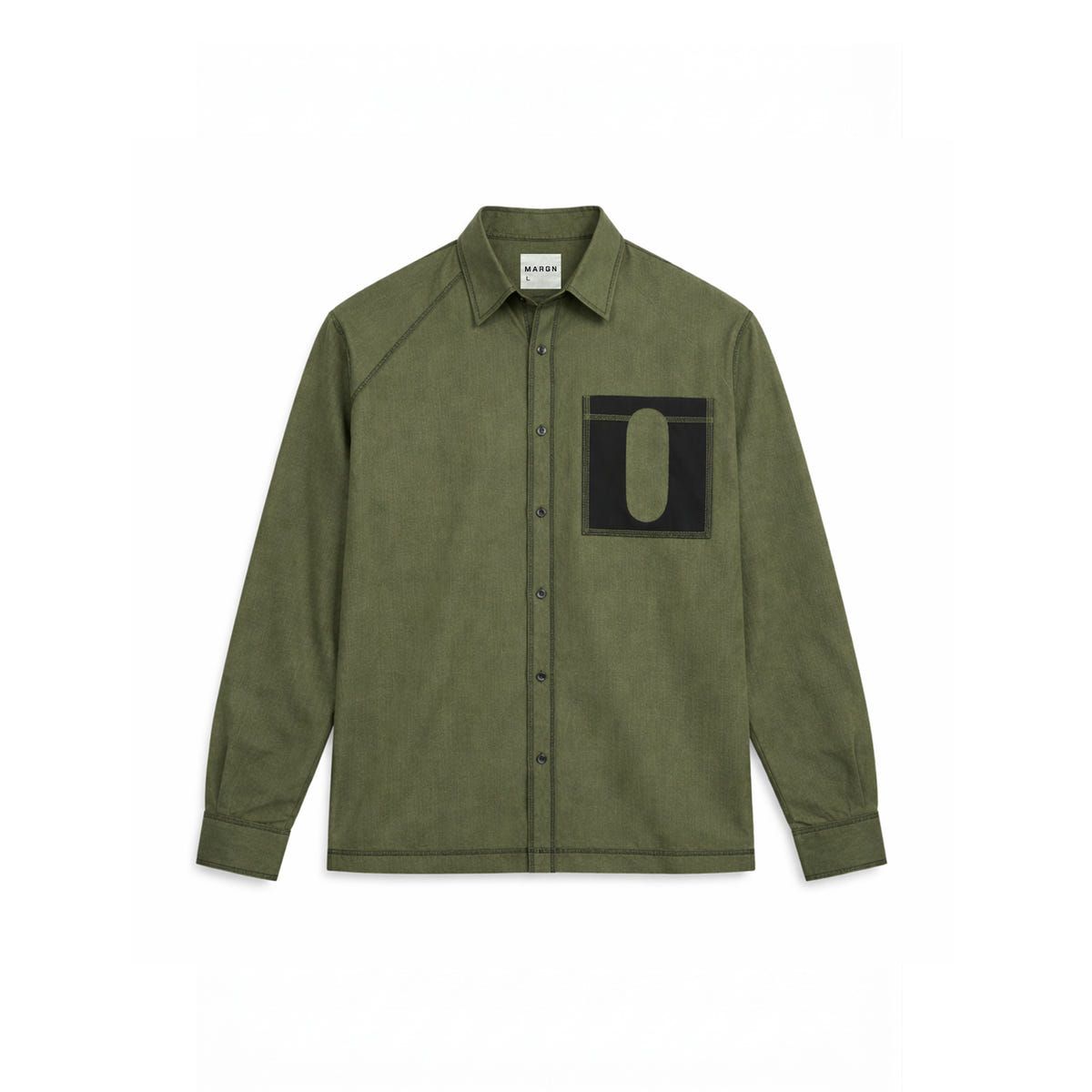 Canopy Denim Shirt Full Sleeves- Olive - image 1