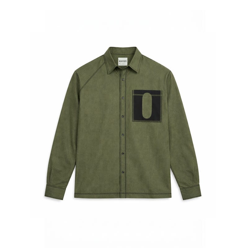 Canopy Denim Shirt Full Sleeves- Olive