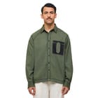 Canopy Denim Shirt Full Sleeves- Olive view 2