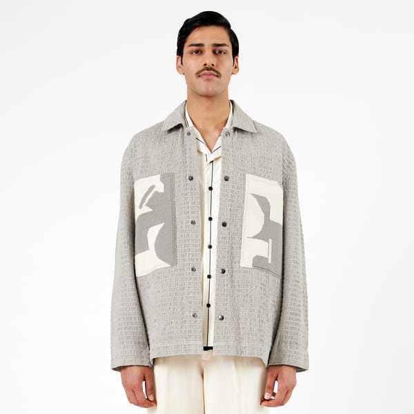 MARGN — Collagen Overshirt 102- Gray