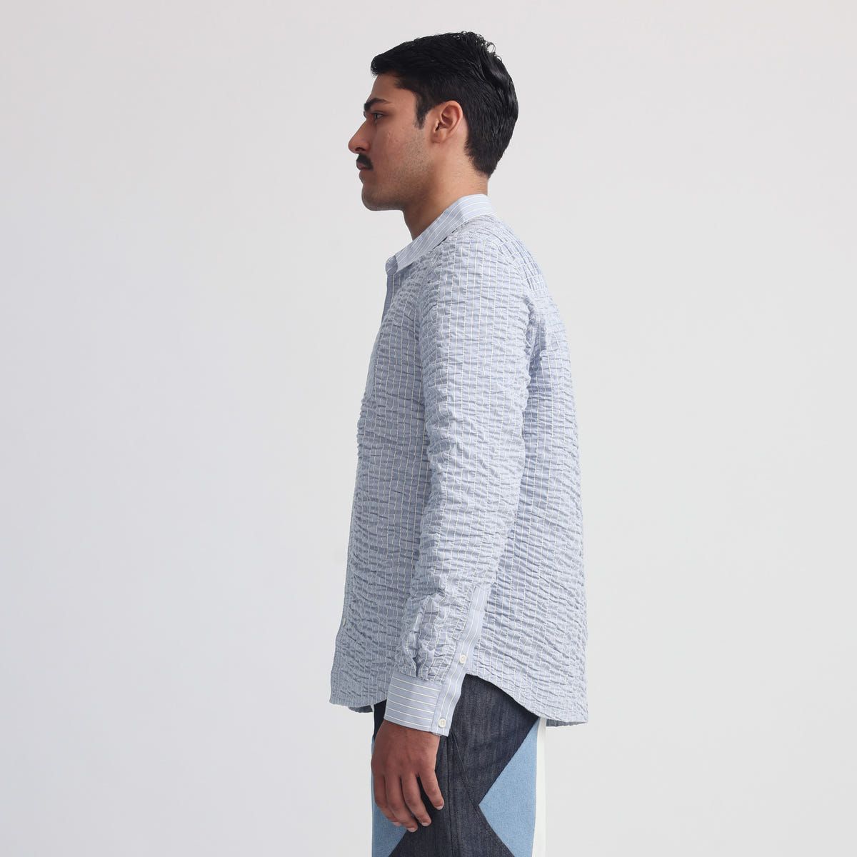 Actin Wrinkled Stripe Shirt - image 2