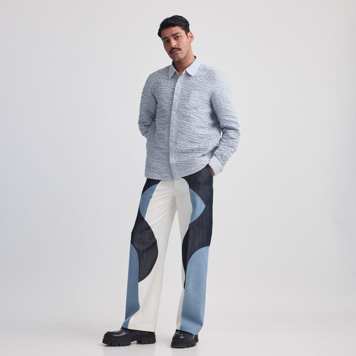Actin Wrinkled Stripe Shirt - image 4