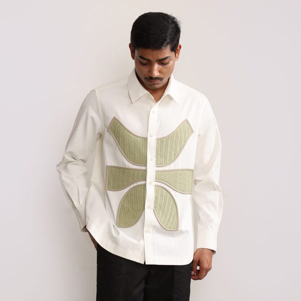 MARGN — Vertebrae Symbolic Shirt Full Sleeves - OW