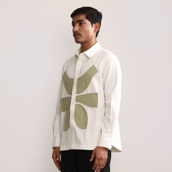 MARGN — Vertebrae Symbolic Shirt Full Sleeves - OW