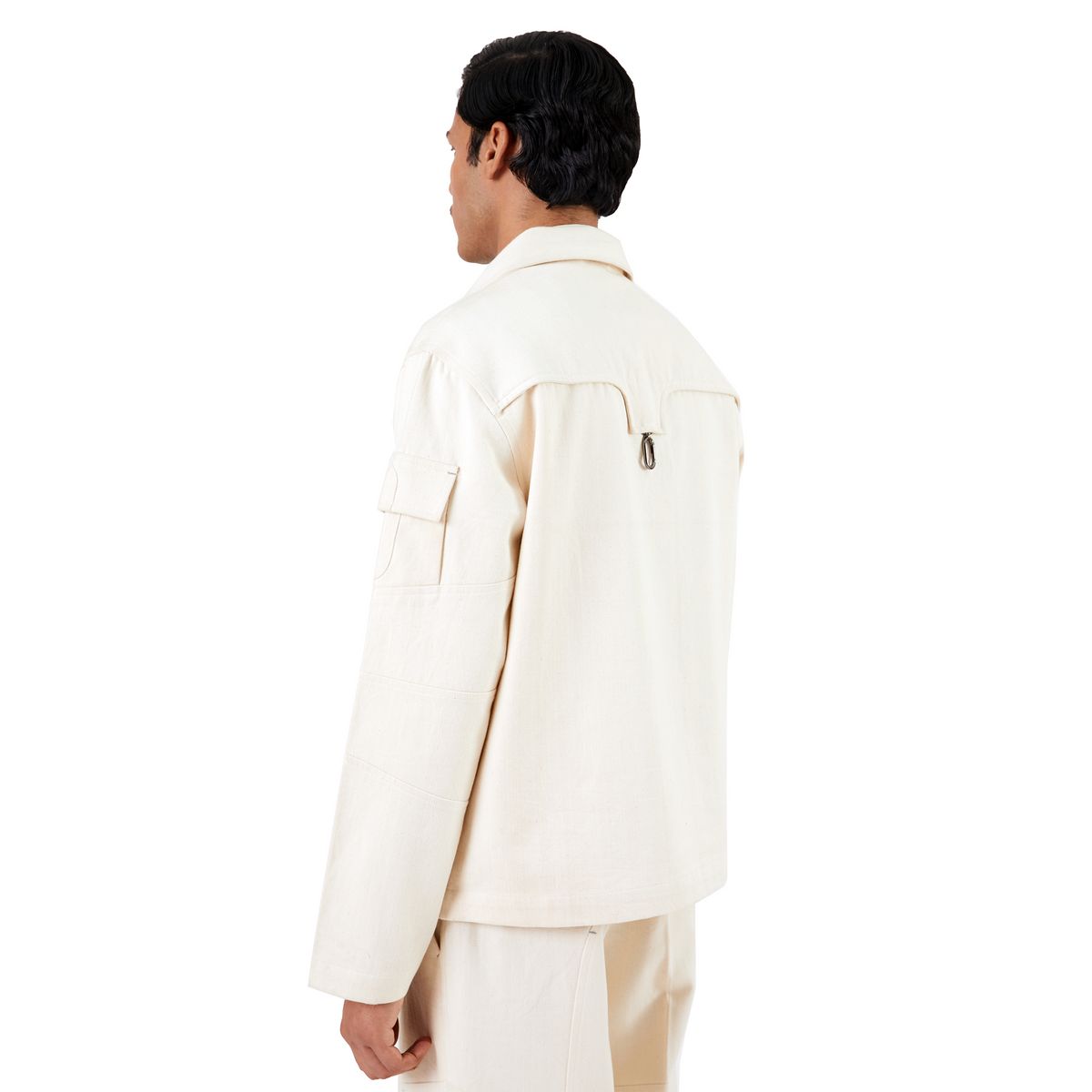 Elbow Overshirt- Off White - image 4