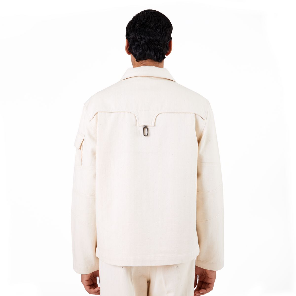 Elbow Overshirt- Off White - image 5