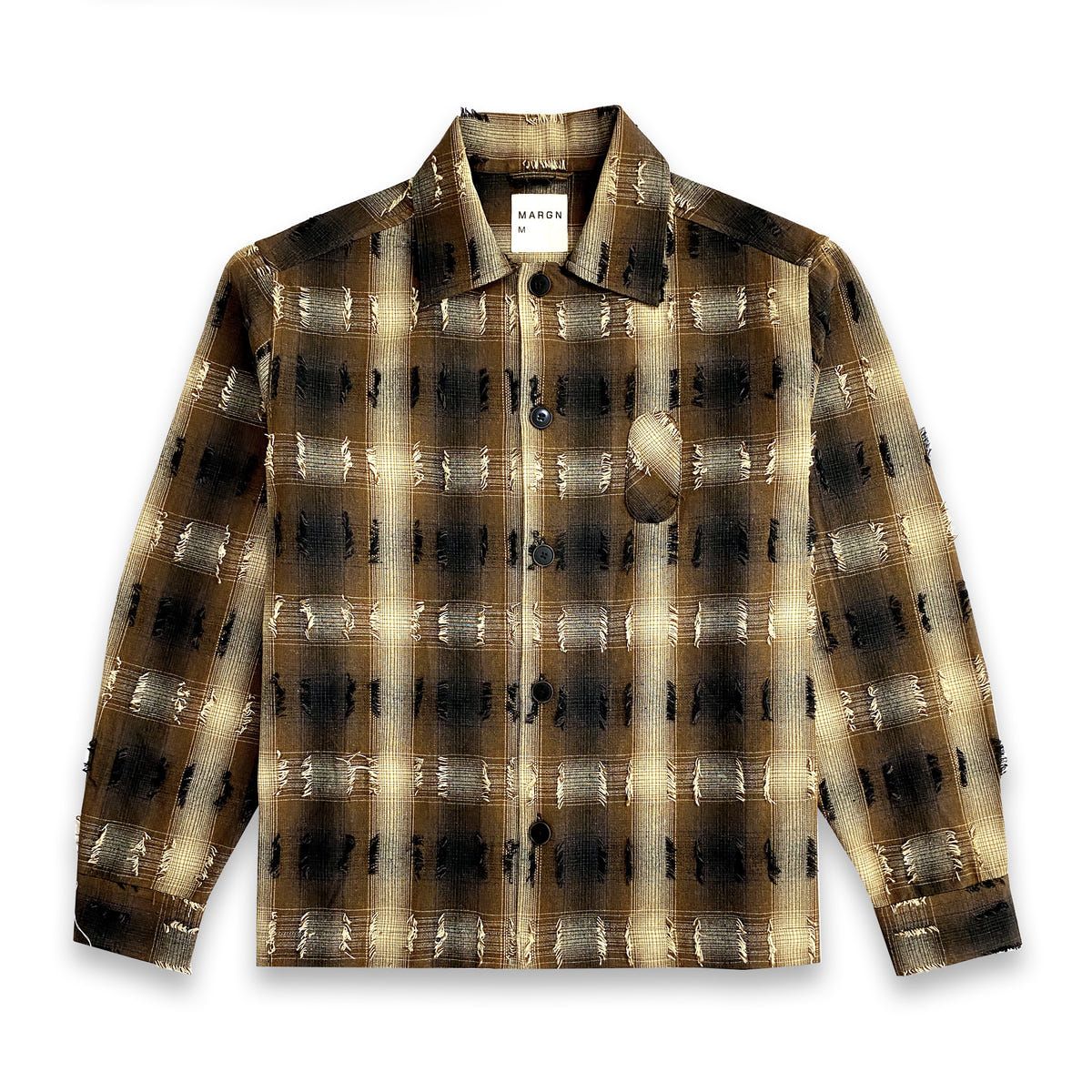 Medullary Ombre Checks Shirt - Brown - image 3