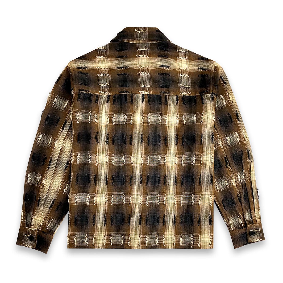Medullary Ombre Checks Shirt - Brown - image 4