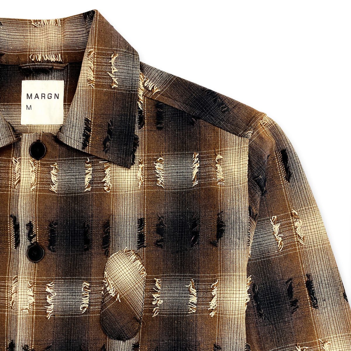 Medullary Ombre Checks Shirt - Brown - image 5
