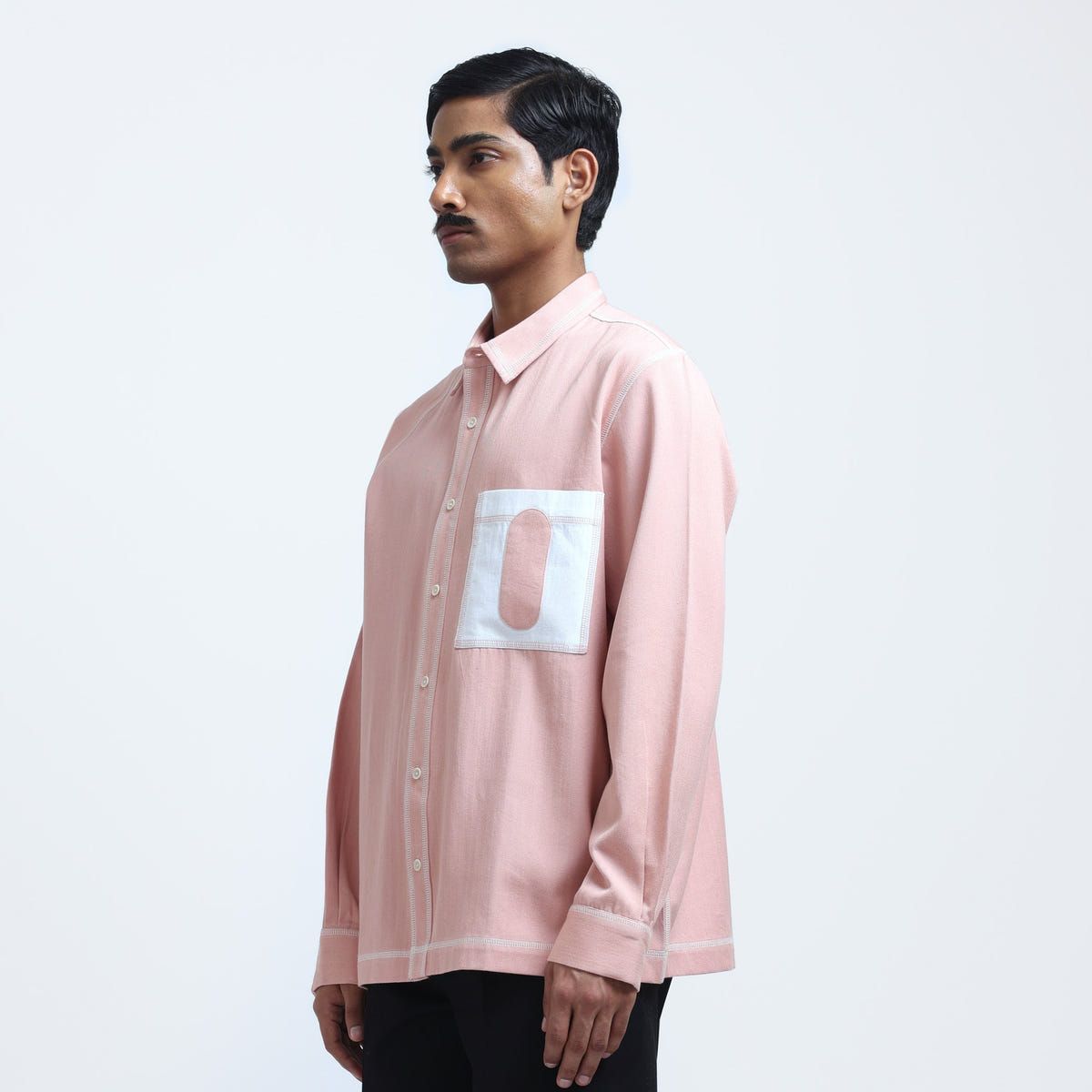 Canopy Denim Shirt- Salmon - image 2
