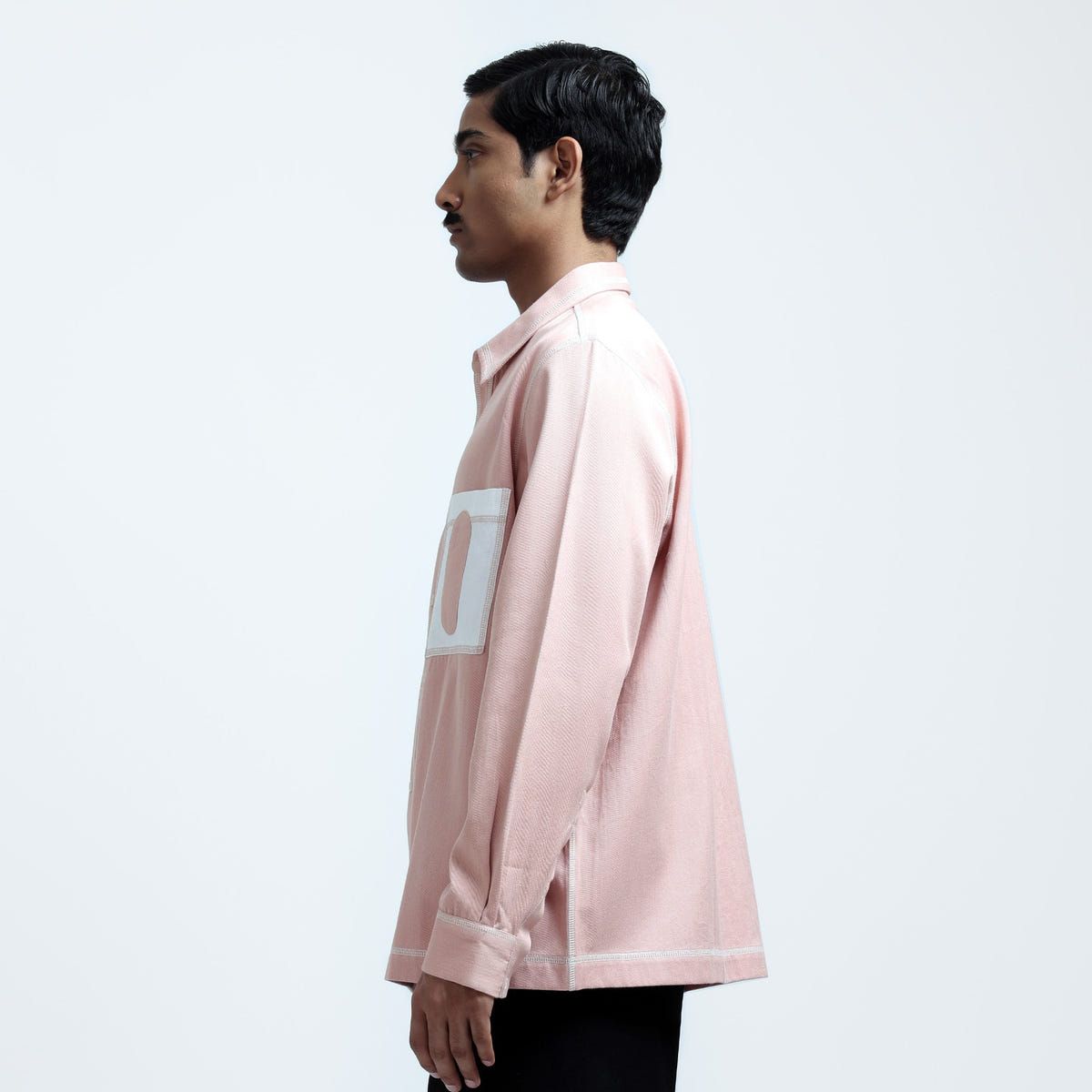 Canopy Denim Shirt- Salmon - image 3
