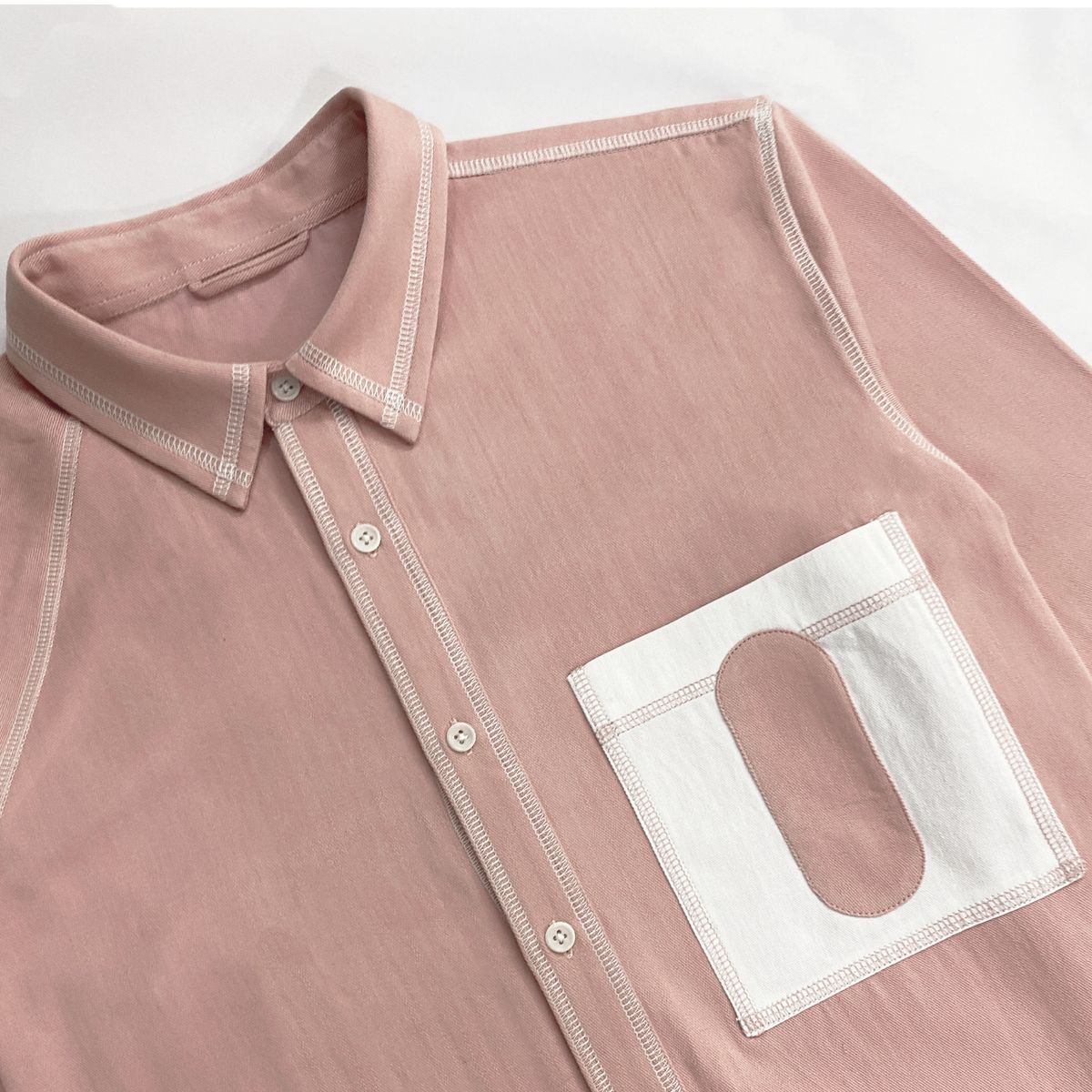 Canopy Denim Shirt- Salmon - image 6