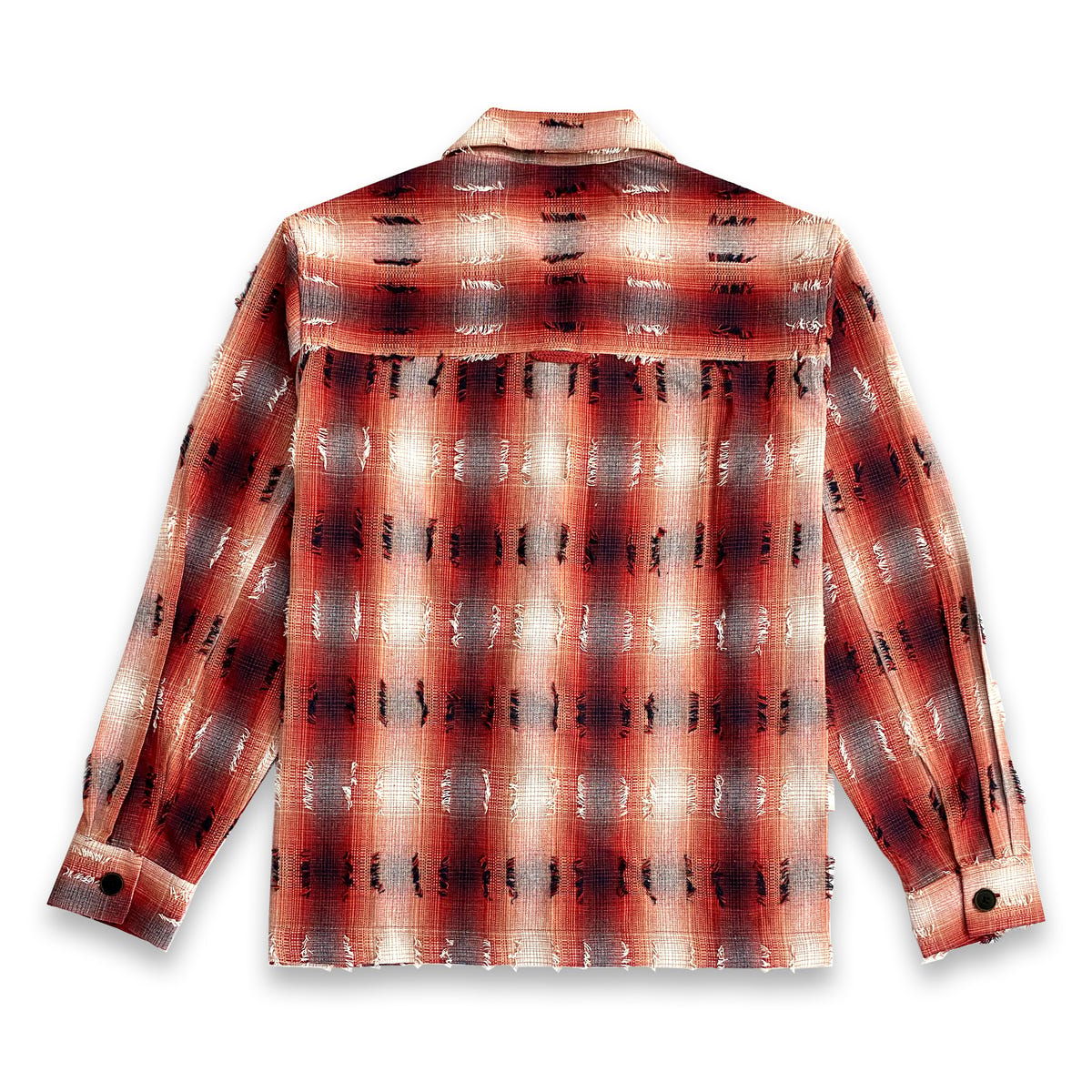 Medullary Ombre Checks Shirt- Red - image 5