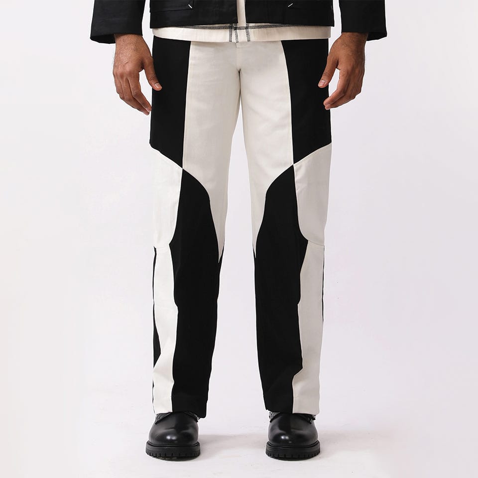 Border Panelled Trousers- BL - image 1