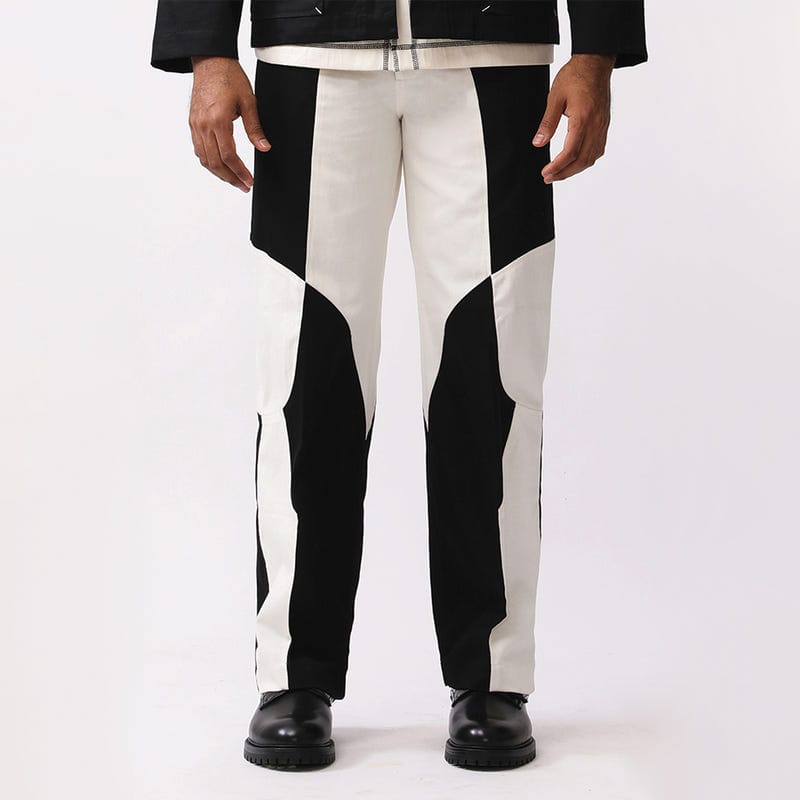 Border Panelled Trousers- BL
