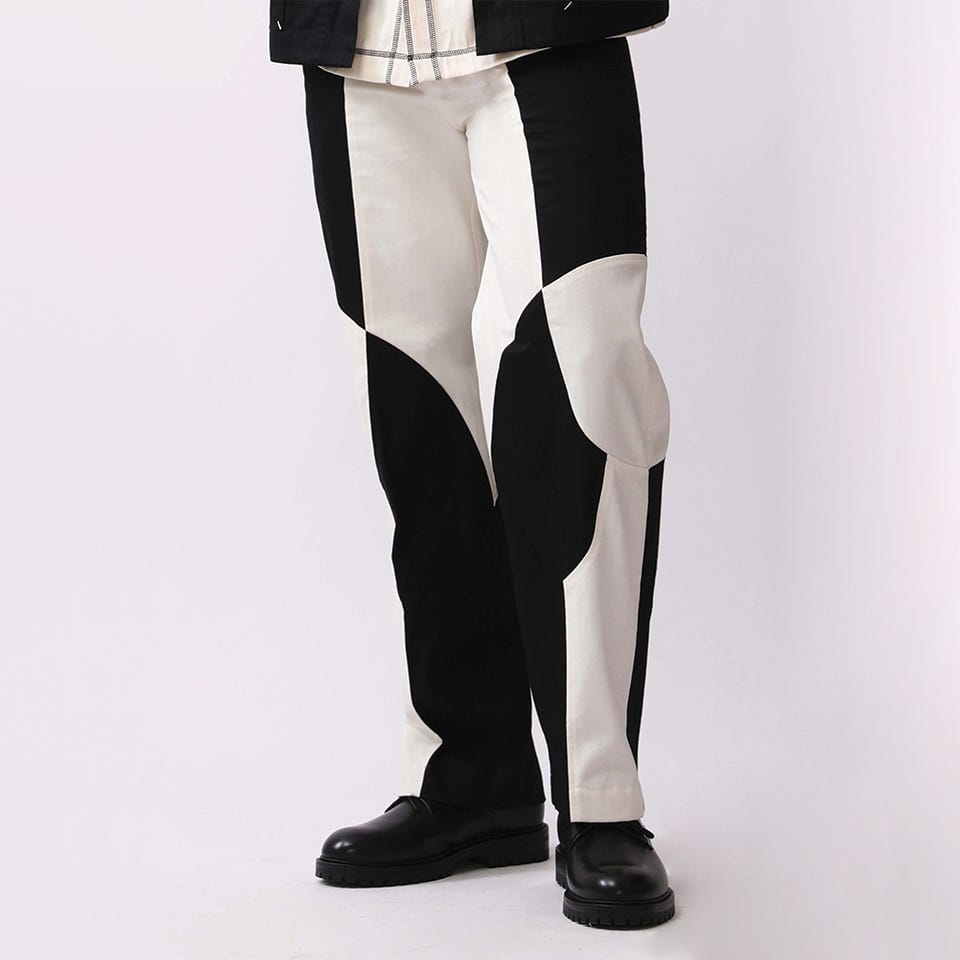 Border Panelled Trousers- BL - image 3