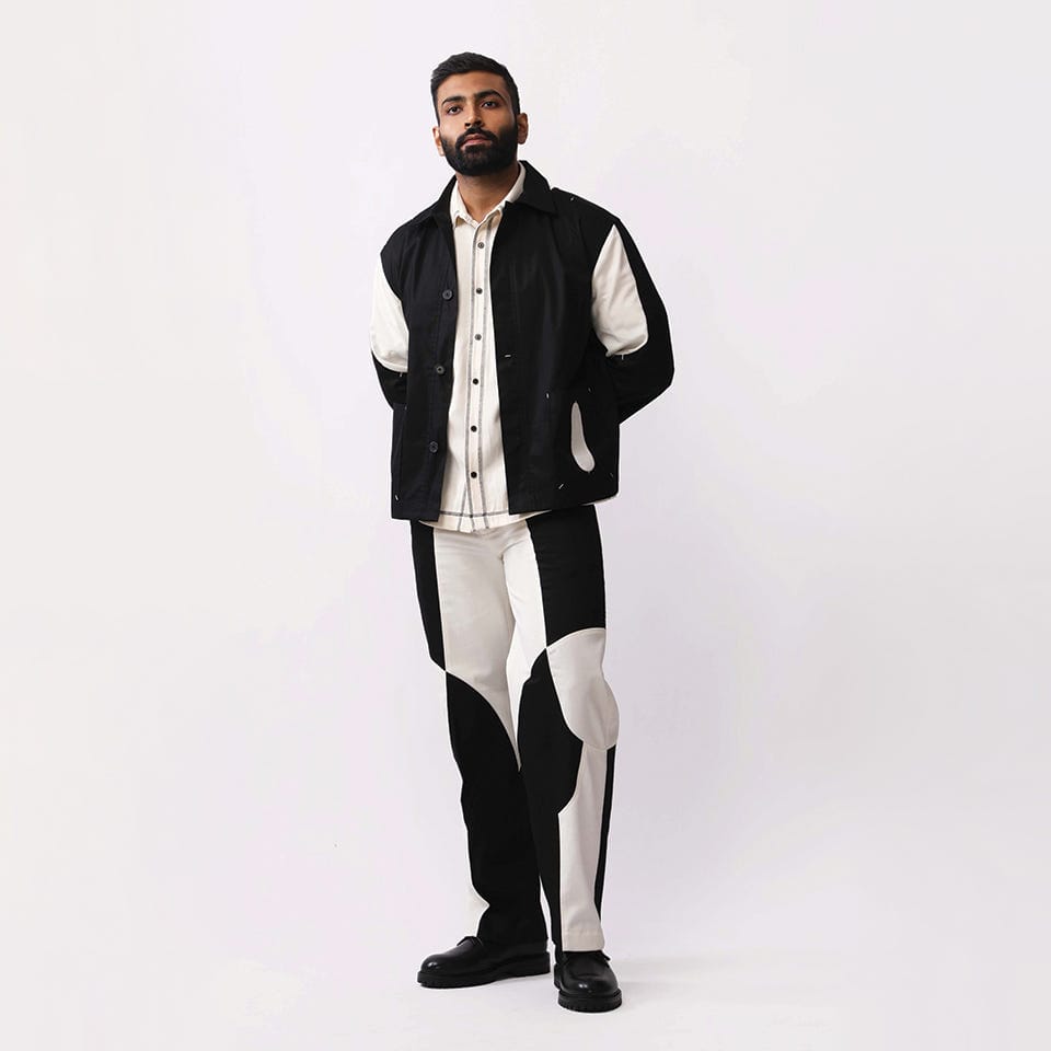 Border Panelled Trousers- BL - image 5