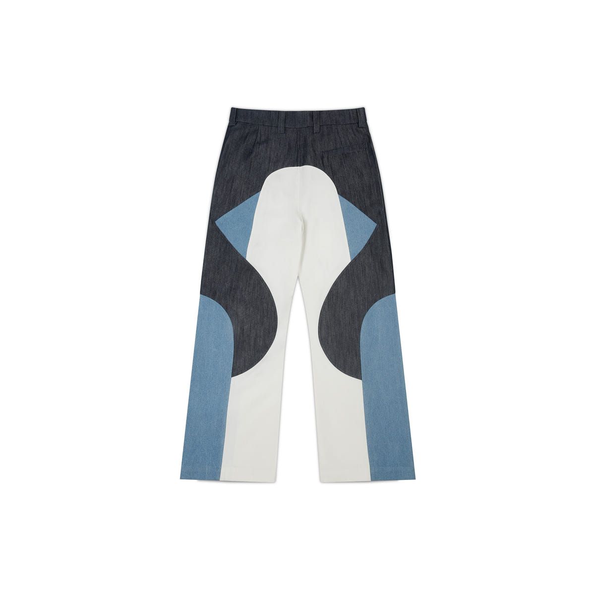 Border Panelled Trousers-Blue - image 2