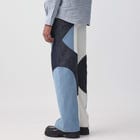 Border Panelled Trousers-Blue view 4