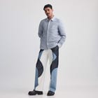 Border Panelled Trousers-Blue view 6