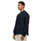 TENDON LINEN BLEND SHIRT- BL view 3