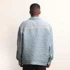 Actin Wrinkled Maheshwar Overshirt- Blue view 4