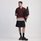 Canopy Striped Polo- Dark Magenta view 6