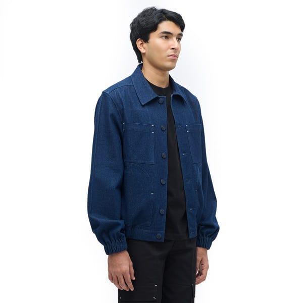 MARGN — Elbow Denim Bomber Jacket