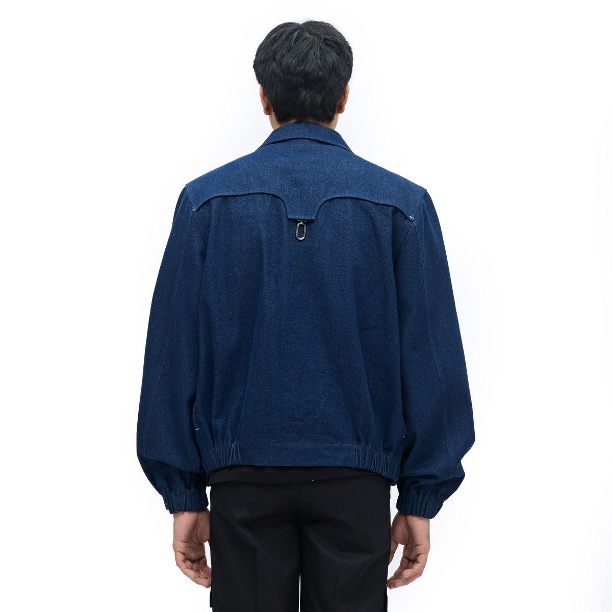 Elbow Denim Bomber Jacket - image 3