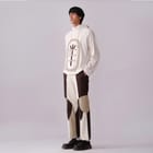 Border Panelled Trousers- Beige view 6