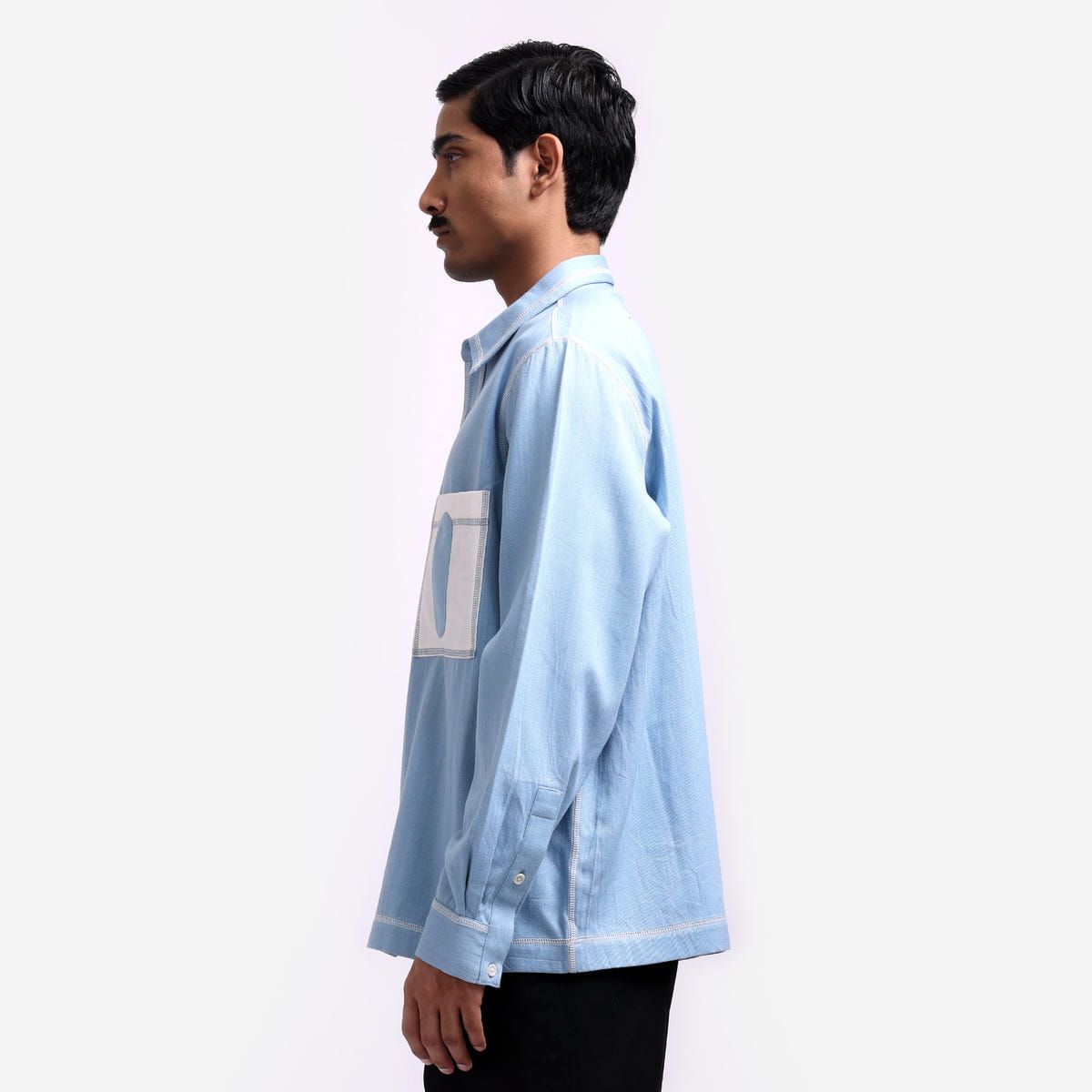 Canopy Denim Shirt- Full Sleeves- Blue - image 3