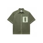 Canopy Denim Shirt Half Sleeves- Olive view 1