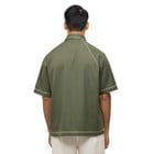 Canopy Denim Shirt Half Sleeves- Olive view 5
