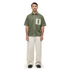Canopy Denim Shirt Half Sleeves- Olive view 6
