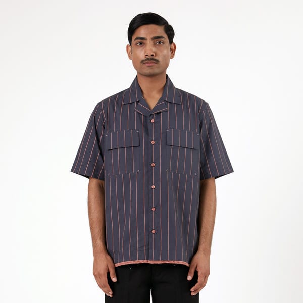 MARGN — Regiment Striped Shirt- GR