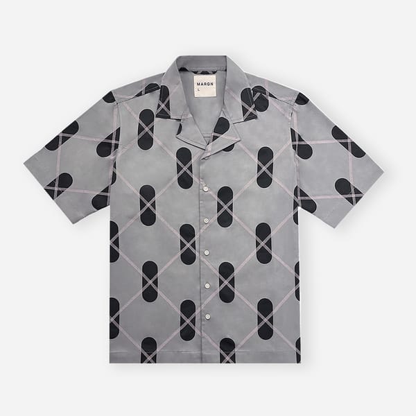 MARGN — DNA Argyle Shirt - Grey