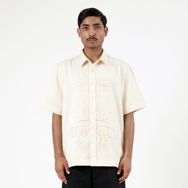 MARGN — Hydrant Symbolic Applique Shirt-OW